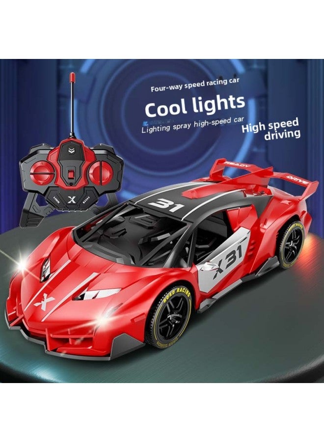 1:18 Simulation Remote Control Racing Electric Boy Toy Double Light Charging 2.4G Remote Control Four-wheel Drive Sports Car Generation-Color:35a 2.4g 【red】 Lambo Remote Control Car-mail Order Box-Scale:Standard Version 【lithium Battery*1 + Charging Cable】 - Image 5