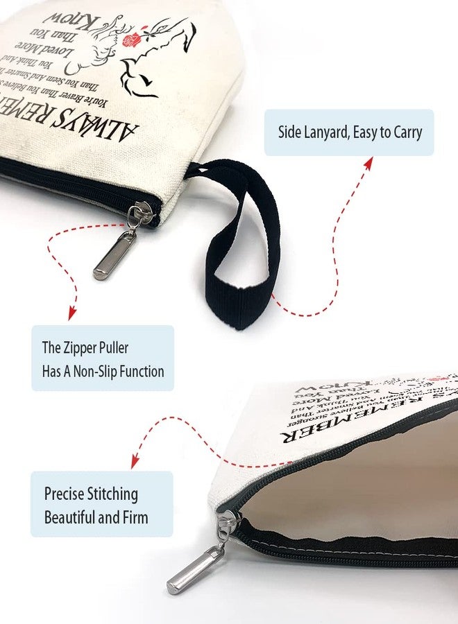 حقيبة مستحضرات تجميل مرحة مستوحاة من قصة الجميلة والوحش، حقيبة تخزين بسحاب لأدوات النظافة الشخصية أثناء السفر، أنتِ أشجع وأقوى مما تظنين، هدايا مستوحاة من فيلم الجميلة والوحش، هدايا لمحبي الفيلم - Image 5