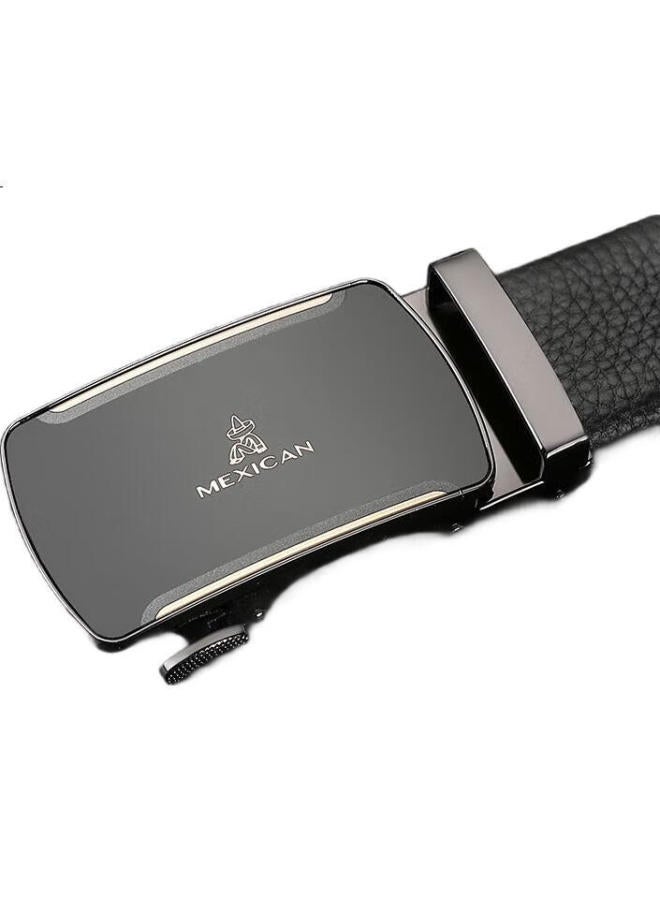 Scarecrow Men'S Leather Belt With Automatic Buckle, Genuine Top-Grain Cowhide, Business Casual Waistband, Qixi Valentine'S Day Gift For Boyfriend - Image 2