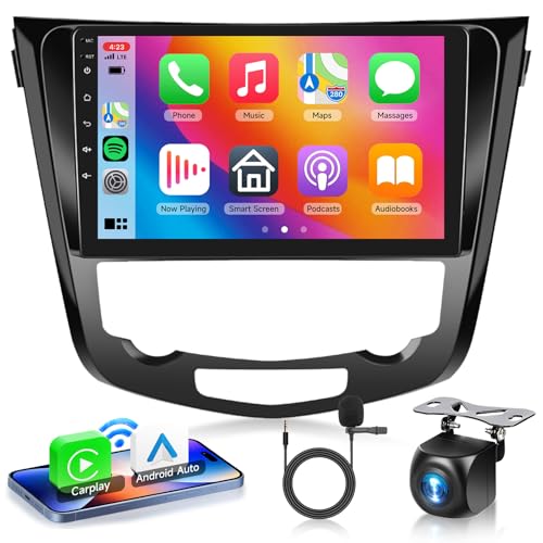 VECHTEL 2G+64G for Nissan Rogue X-Trail Qashqai 2014-2020 Android 13 Car Stereo with Wireless Carplay Android Auto, 10.1 Inch Touch Screen Radio GPS/WiFi/Bluetooth/FM/Voice Control/SWC/Backup Camera - Image 1