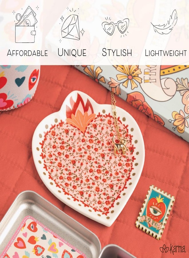 Karma, Calico Trinket Tray, Ceramic Jewelry Dish, Shaped Trinket Tray, Decorative Ceramic Trinket Dish for Rings, Koi Fish - Image 5
