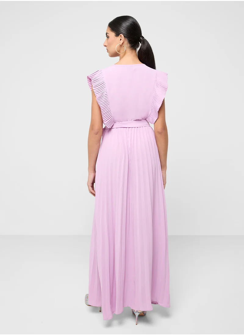 ايلا Self Tie Pleated Dress