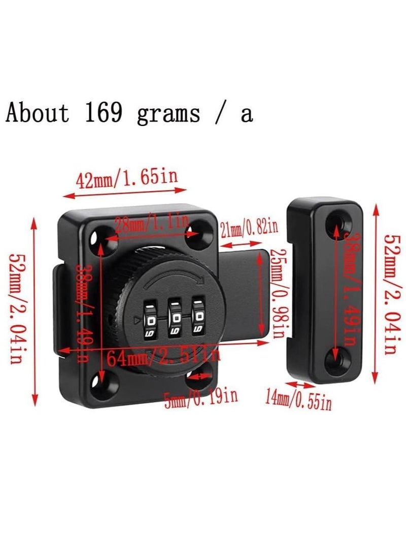 Y&D - Mechanical Password Lock Mechanism Rotary Room Door Combination Office File Cabinet Sliding Buckle Surface Mounted Old Style - Image 1