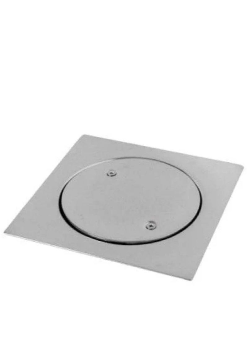 Stainless Steel 15cm x 15cm Bathroom Shower Floor Drain with Grill and Lid