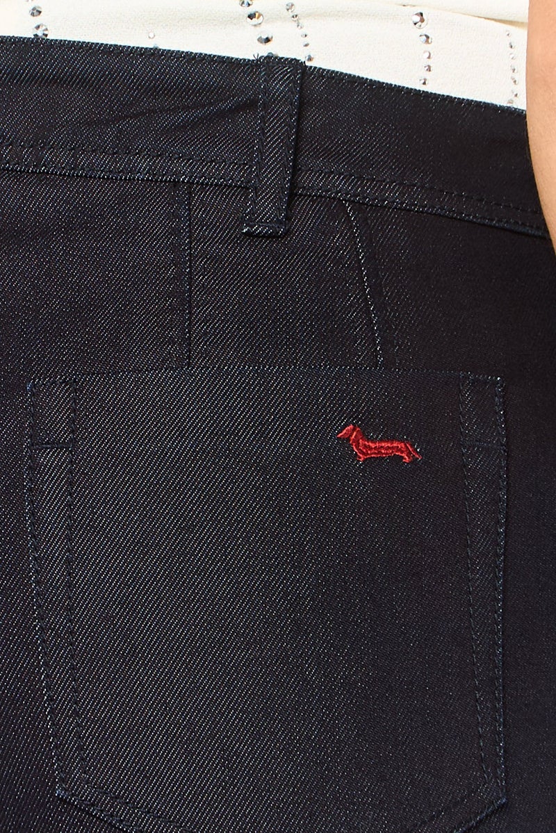 Harmont & Blaine Women Regular Fit Embroidered Logo Straight Pants, Black - Image 3