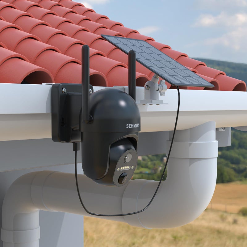 HOLACA Gutter Mount Bracket Kit Compatible with SEHMUA 2K Solar Security Cameras Wireless Outdoor RBXS40S44S45SD22 and SEHMUA Solar Panel - Image 2