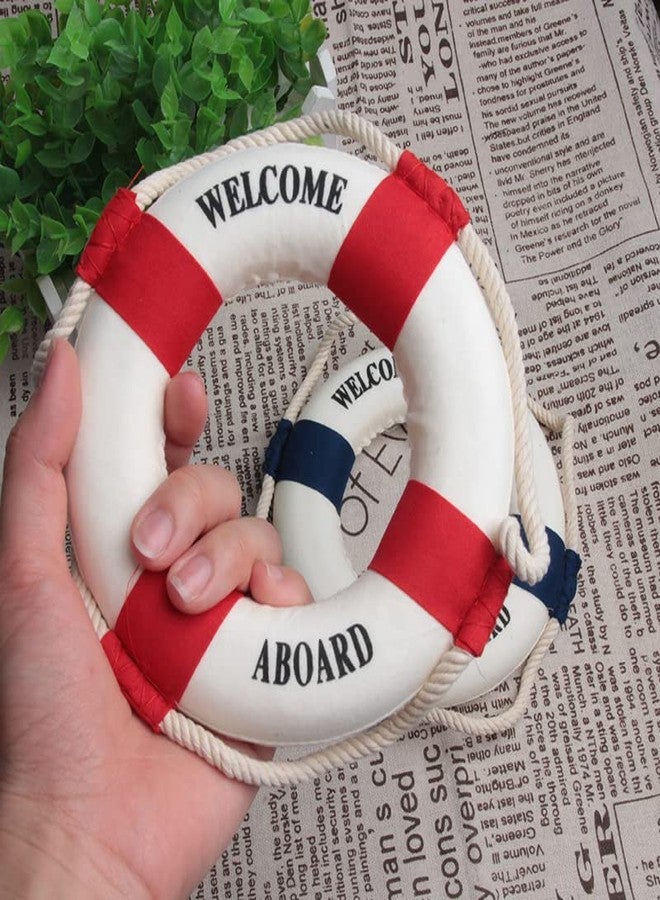 Wixine 2Pcs Fashion Mediterranean Family Adorment Life Buoy Crafts Living Room Decoration Nautical Home Decor - Image 5