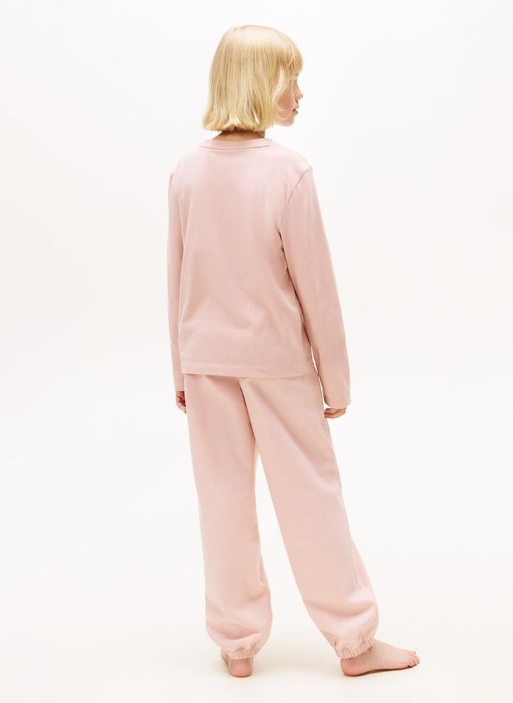 TOMMY HILFIGER Kids Crew Neck T-Shirt And Pant Set - Image 2