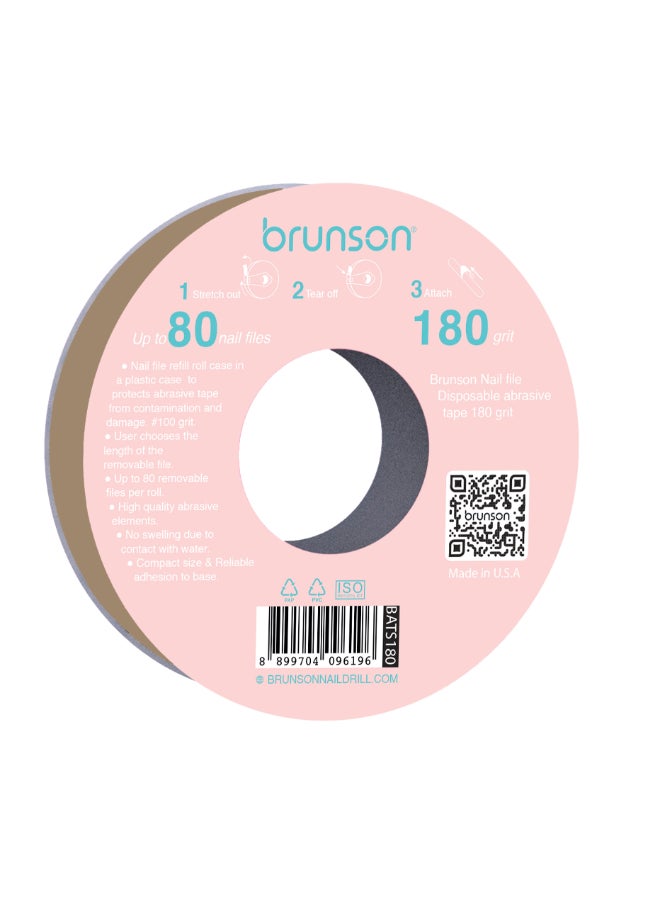 brunson Nail disposable file refill roll Grit#180 BATSC180  - Image 2