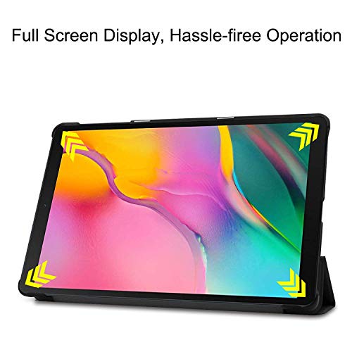 Robustrion Smart Trifold Hard Back Flip Stand Case Cover for Samsung Tab A 10.1 Back Cover T510/T515 10.1 inch 2019 - Aqua - Image 5