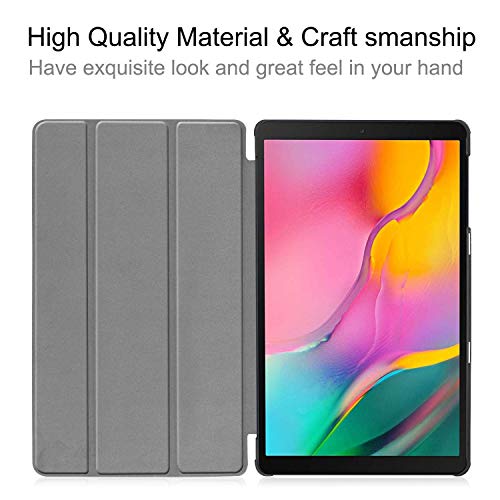 Robustrion Smart Trifold Hard Back Flip Stand Case Cover for Samsung Tab A 10.1 Back Cover T510/T515 10.1 inch 2019 - Aqua - Image 3