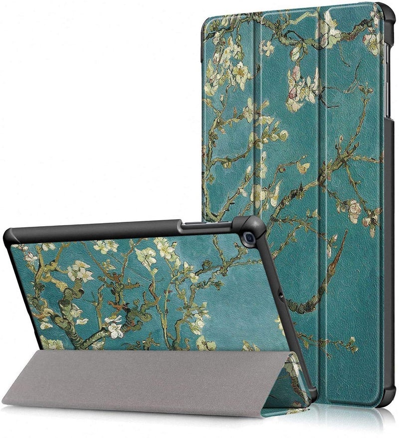 Robustrion Smart Trifold Hard Back Flip Stand Case Cover for Samsung Tab A 10.1 Back Cover T510/T515 10.1 inch 2019 - Aqua - Image 1