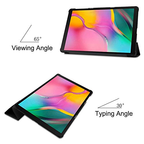 Robustrion Smart Trifold Hard Back Flip Stand Case Cover for Samsung Tab A 10.1 Back Cover T510/T515 10.1 inch 2019 - Aqua - Image 4