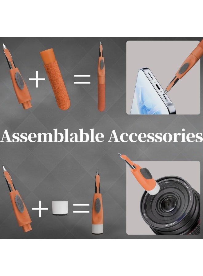 مجموعة تنظيف لوحة مفاتيح ألعاب الكمبيوتر المحمول، ملحقات لأجهزة iPhone وiPad وMacBook Pro، بخاخ تنظيف شاشة الهاتف والكمبيوتر 11 في 1، قلم تنظيف سماعات الأذن AirPods، هدايا مكتبية للرجال - Image 4