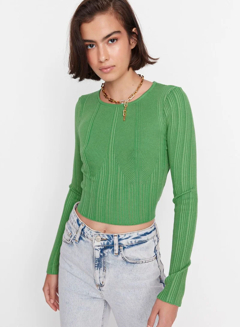 trendyol Tie Detail Back Knitted Sweater
