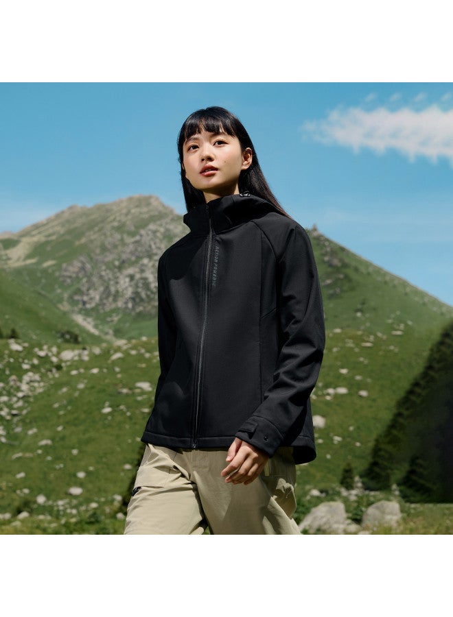 Rainscreen Technology】autumn/winter Water-repellent Fleece-lined Warm Outdoor Women's Woven Fleece Jacket Women's Top - Image 4