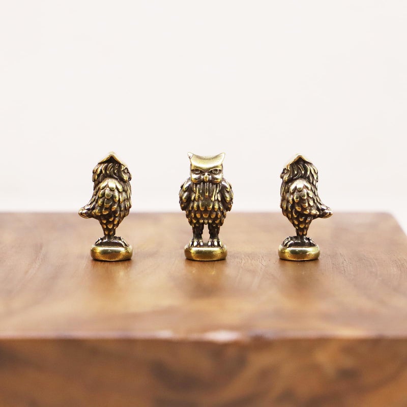RillyRellow Hinge Head Owl Hinge Decorative Topper Miniature Magnetic Figurine Door Decor Whimsical Quirky Home Decor Animal Lover Gift Cute Owl Decor 3 per Set - Image 2