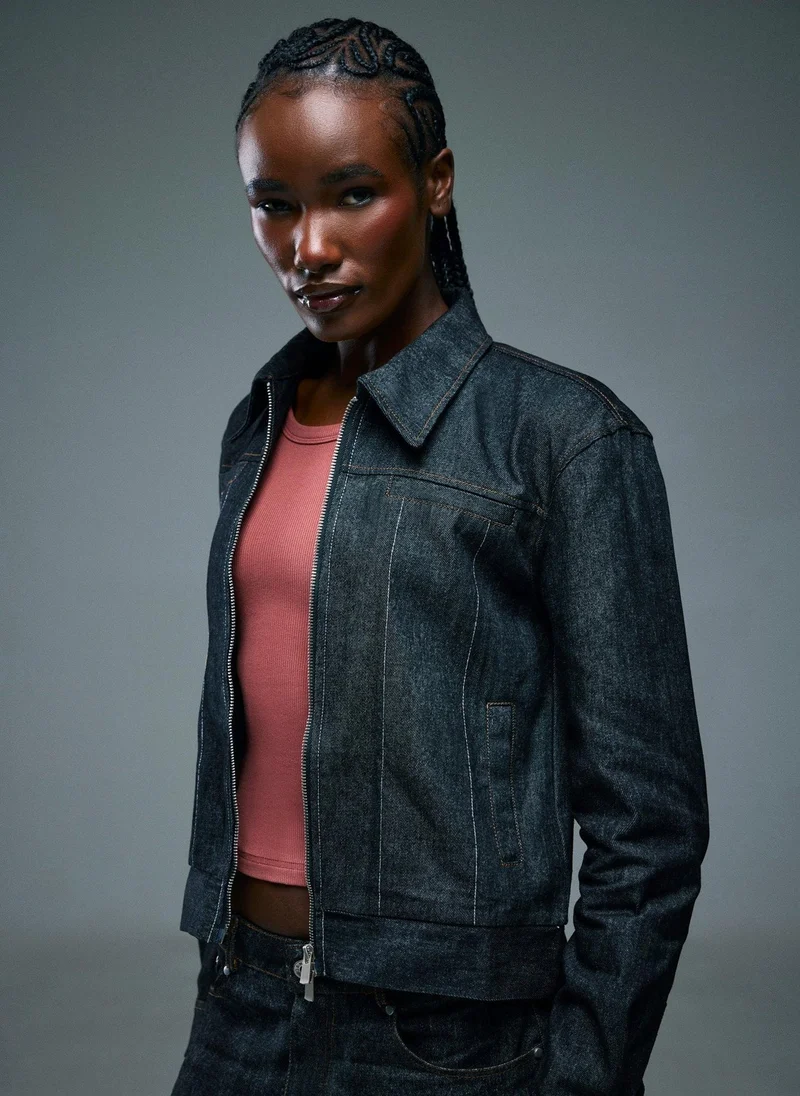 رولو Women’s Dark Wash Denim Shirt