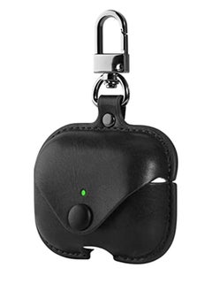 Leather Case Compatible with AirPods Pro Case, Protective Cover for Apple AirPods pro Case Headphones EarPods, Soft Leather Cover with Keychain Hook