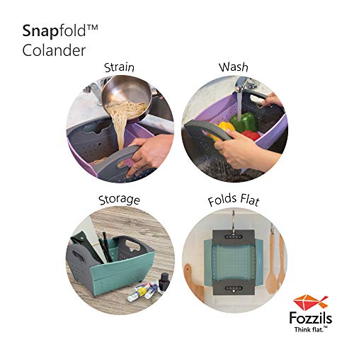 Fozzils Snapfold 3 qt. -Green Colander, 3 quart - Image 3