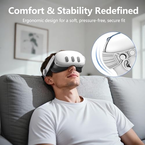 APEXINNO A3 Ultra-Light Head Strap for Meta Quest 3/Quest 3S Accessories,3.17oz Adjustable Comfort Strap,Most Comfortable for Lying Down - Image 2