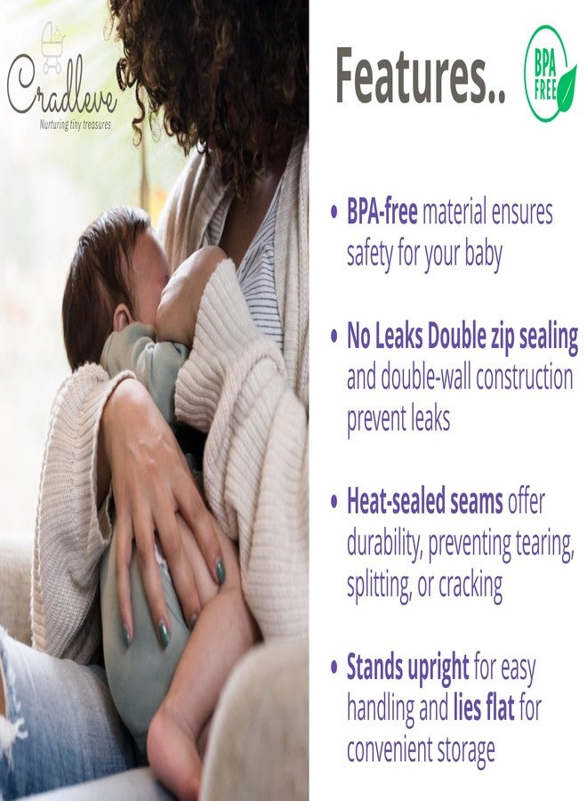 CRADLEVE Baby Breast Milk Storage Bags (Pack of 25), 100% BPA-free, Food Grade material, Disposable Milk Freezer Bags for Breast Feeding mothers, Tripple layered- Durable and Leak Proof - Image 3