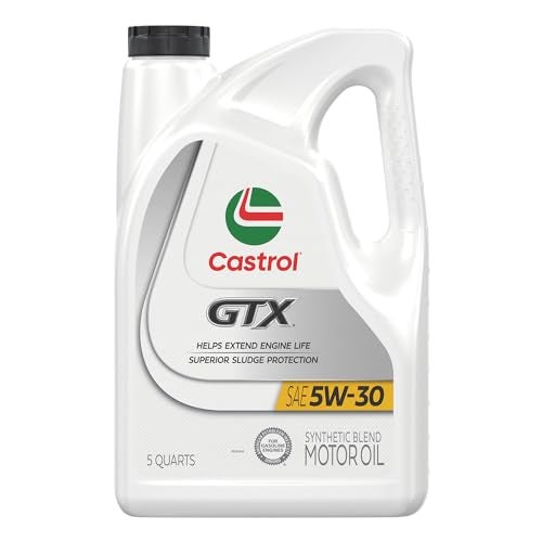 Castrol GTX Ultraclean 5W-30 Synthetic Blend Motor Oil, 5 Quarts - Image 1