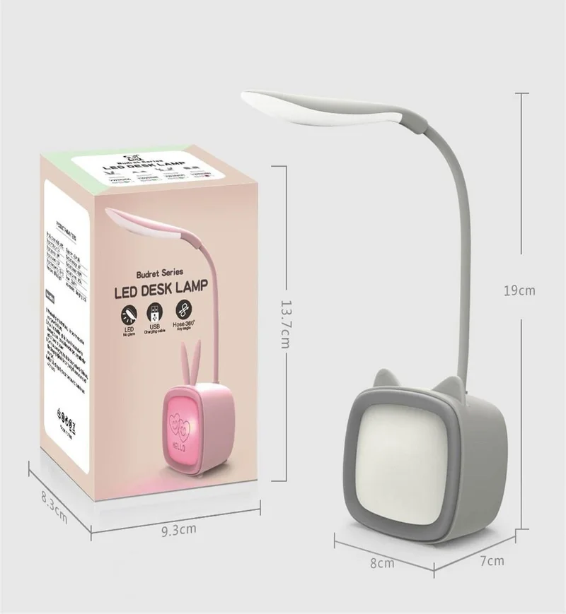 Masho Trend Rechargeable Hello Written TV Table Lamp - Night Light - Cute Lamp - Dimmer Lamp