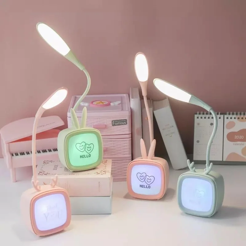 Masho Trend Rechargeable Hello Written TV Table Lamp - Night Light - Cute Lamp - Dimmer Lamp