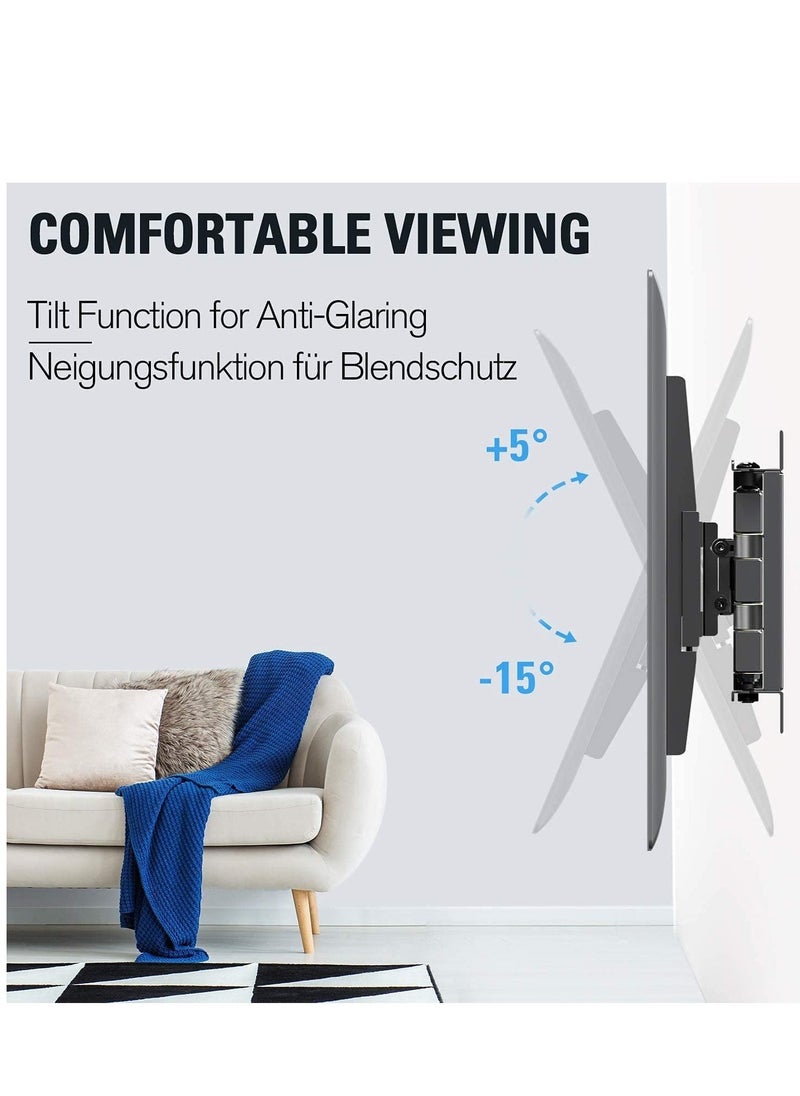 ELTRAZONE TV Wall Bracket Mount Swivel and Tilt for Most of 26-55 Inch LED, LCD, OLED and Plasma Flat Screen TVs up to VESA 400x400mm and 45 kg, Full Motion TV Bracket with Articulating Arms - Image 3