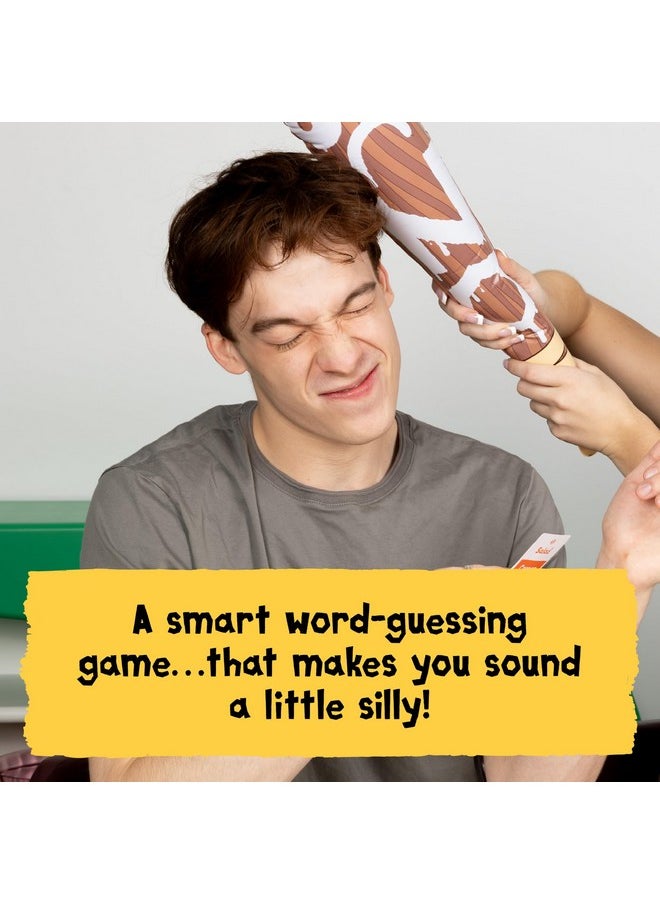Exploding Kittens LLC Exploding Kittens Presents Poetry For Neanderthals - Family Card Game For Adults, Teens & Kids - Competitive Word Guessing Family Games, Ages 7 And Up - Includes 200 Cards And A 2-Foot Inflatable Club  - Image 3