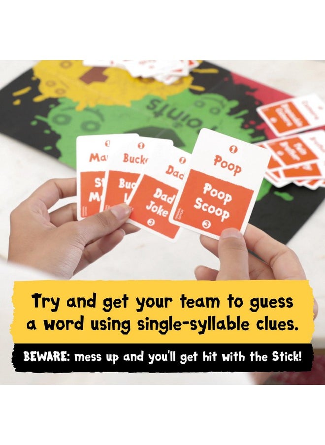 Exploding Kittens LLC Exploding Kittens Presents Poetry For Neanderthals - Family Card Game For Adults, Teens & Kids - Competitive Word Guessing Family Games, Ages 7 And Up - Includes 200 Cards And A 2-Foot Inflatable Club  - Image 4