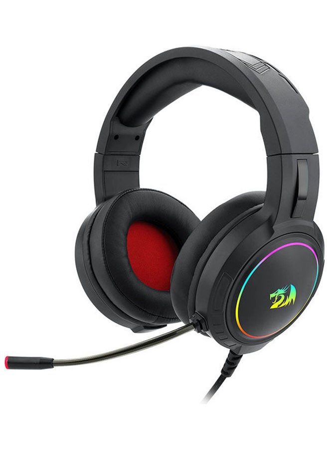 ريدراجون سماعة رأس H270 سلكية للألعاب من ريدراجون بإضاءة RGB مع ميكروفون، متوافقة مع إكس بوكس ون، ونينتندو سويتش، وبلايستيشن 4، وبلايستيشن 5، وأجهزة الكمبيوتر واللابتوب (أسود) - Image 1
