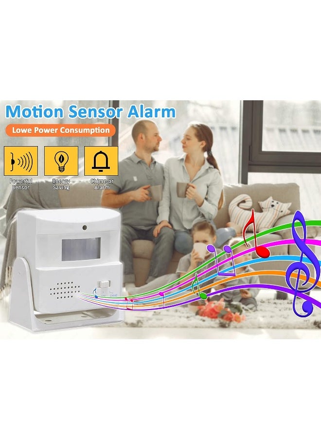 Rubik Wireless Guest Welcome And Alarm Doorbell Motion Sensor Detector Infrared Security Alert Chime For Home Office  - Image 3