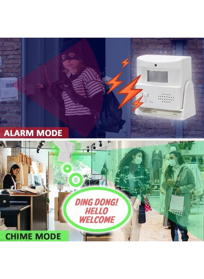 Rubik Wireless Guest Welcome And Alarm Doorbell Motion Sensor Detector Infrared Security Alert Chime For Home Office  - Image 2