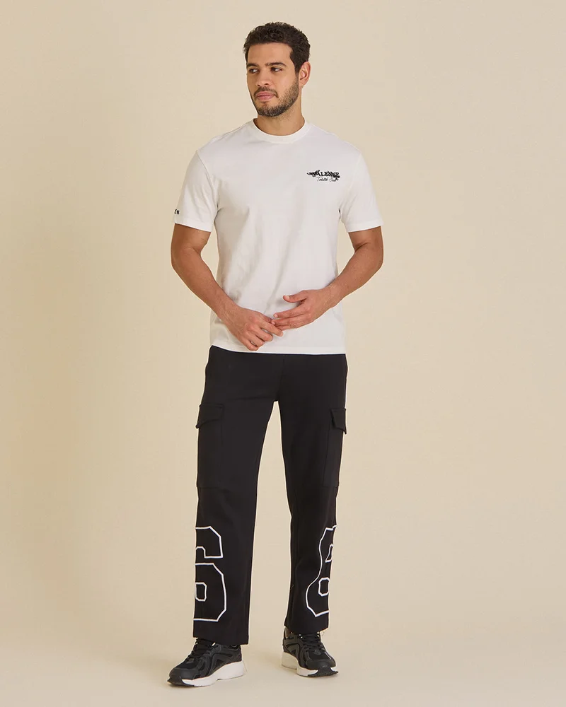 REDTAG Men Black Embellished Active Pants