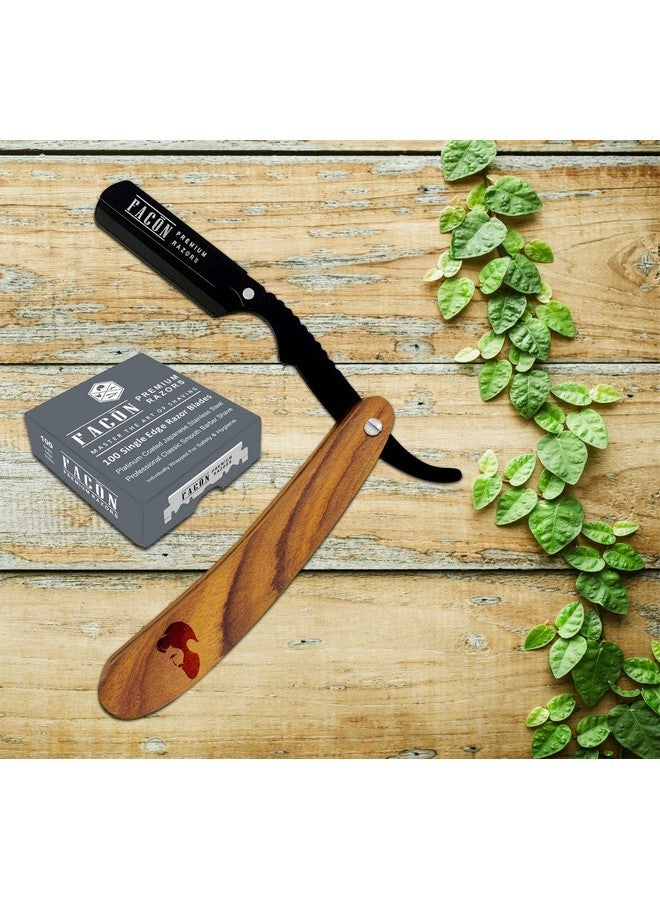 FACON 100 Blades + Facón Professional Vintage Straight Edge Barber Razor - Salon Quality Cut Throat Shavette - Image 5