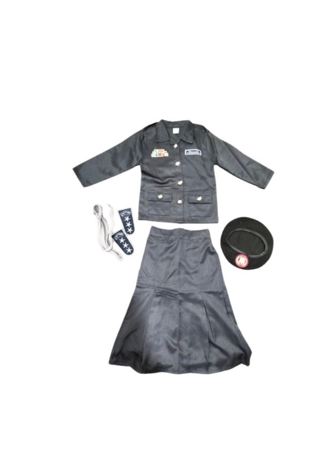 Oulabi Mir Costume Abu Dhabi Police Girl Silver 536 4-5 Years Old 
