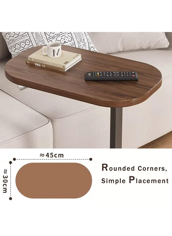 DAGGNOL C Shaped End Table Narrow Side Table, Small Modern Sofa Side Table, Slim Coffee Snack Couch Table Nightstand for Living Room, Bedroom, Office, Dorm (White)  - Image 3