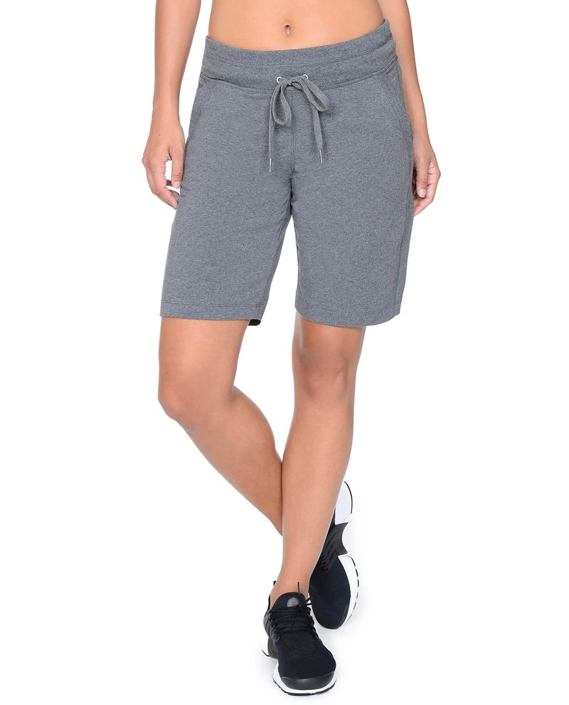 Danskin Women's Essential Bermuda Short, Charcoal Heather, 1X - Image 4