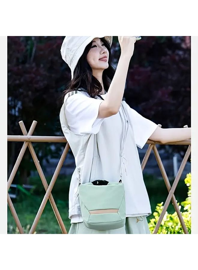 Pea Green Cloud Roll Camera Bag Large Capacity Anti Drop Shockproof Drawstring Pouch For DSLR Outdoor Photography - Image 1