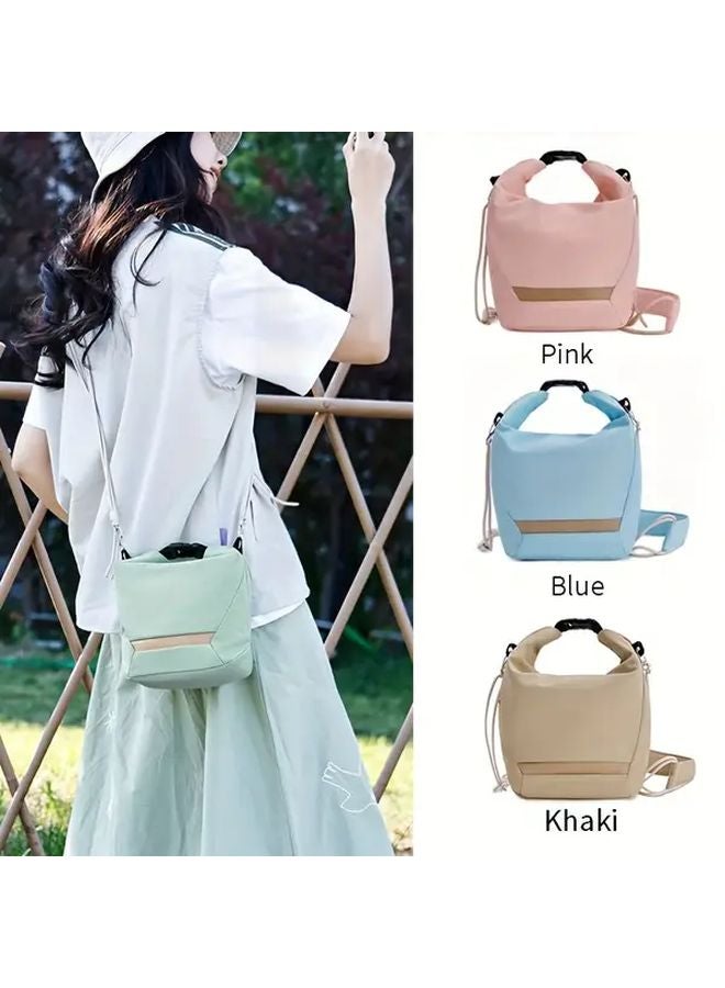 Pea Green Cloud Roll Camera Bag Large Capacity Anti Drop Shockproof Drawstring Pouch For DSLR Outdoor Photography - Image 2