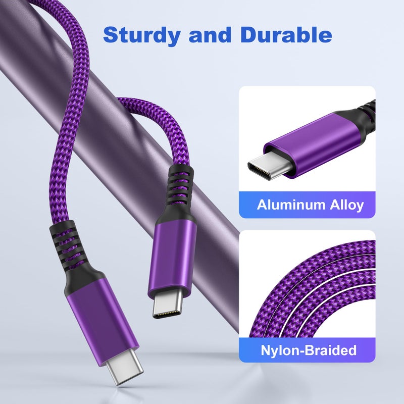 Basesailor for iPhone 17 16 Pro Max Charger Cable,USB C to USBC 60W Cable 10ft/2Pack,Fast PD Charging Type C Cord for Apple 17e 15 Plus,iPad Air 4 5 4th 5th Mini 6 6th 7th Gen,Samsung AI S26 S25 S24 - Image 5
