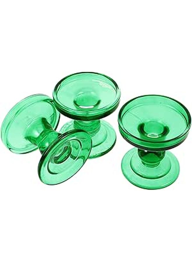 3 Pcs Crystal Glass Cone Candlestick Holders For Wedding Home And Party Decoration - Image 1