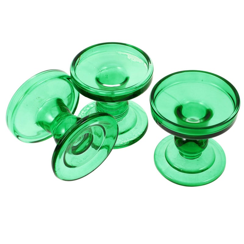 3 Pcs Crystal Glass Cone Candlestick Holders For Wedding Home And Party Decoration - Image 2