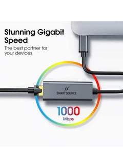 SMART SOURCE USB C to Ethernet Adapter, Gigabit Type C to Rj45 Wired Network, Supports 10/100/1000Mbps, Thunderbolt 3 to LAN Network Adapter, Compatible with ThinkPad, Surface Pro, iPad-Pro, MacBook Pro, Galaxy  - Image 5