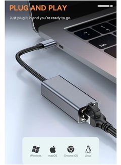 SMART SOURCE USB C to Ethernet Adapter, Gigabit Type C to Rj45 Wired Network, Supports 10/100/1000Mbps, Thunderbolt 3 to LAN Network Adapter, Compatible with ThinkPad, Surface Pro, iPad-Pro, MacBook Pro, Galaxy  - Image 4