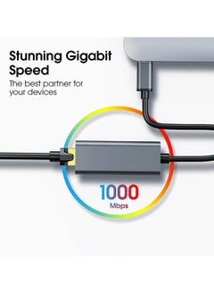 SMART SOURCE USB C to Ethernet Adapter, Gigabit Type C to Rj45 Wired Network, Supports 10/100/1000Mbps, Thunderbolt 3 to LAN Network Adapter, Compatible with ThinkPad, Surface Pro, iPad-Pro, MacBook Pro, Galaxy  - Image 5