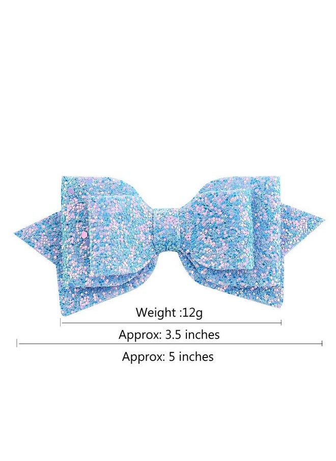 choicbaby 12Pcs Glitter Hair Bows Alligator Clips Sequins Hair Clips Hair Barrettes Hair Accessories For Kids Girls Teens Toddlers  - Image 4