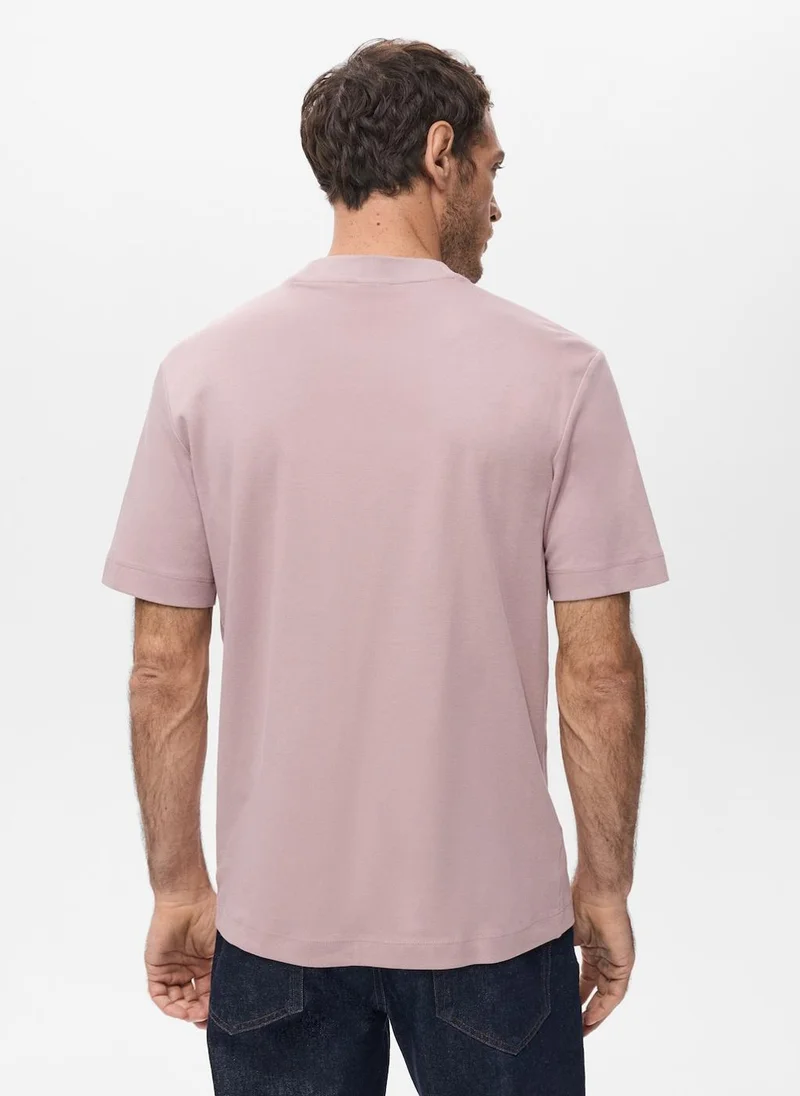 Mango Man Medium weight regular fit T-shirt